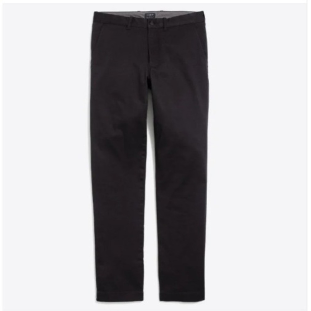 J.CREW Flex Slim Chino Pants 33x30 Black NEW Cotton Trousers Work Preppy H3167